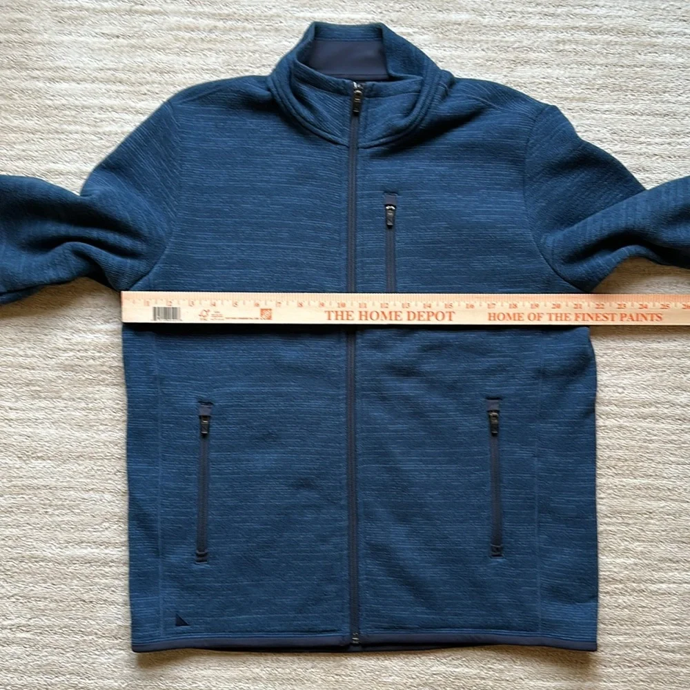 UNTUCKit Fleece Full-Zip Jacket Coat Blue Size Medium